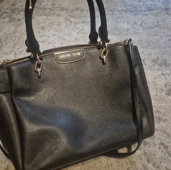 Michael Kors Black Tote with Gold Hardware - Picture 3 of 9